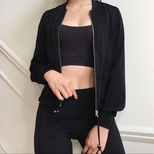 Lightweight Black Bomber Jacket
